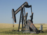 Oil Rig Pumps Oil from the Montana Ground Photographic Print by Joel Sartore