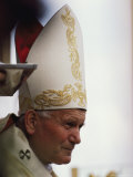 Pope John Paul II is Visibly Moved as He Celebrates Mass in Gdansk in June, 1987, Photographic Print