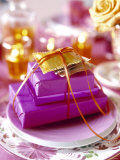 Christmas Table Setting in Violet and Gold Photographic Print by Alexander Van Berge