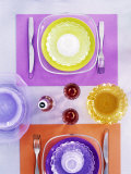 Table Setting in Seventies Style Photographic Print by Alexander Van Berge