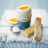 Boiled Breakfast Egg with Buttered Toast Soldiers Photographic Print by David Loftus