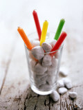 Glass with Stones and Coloured Candles Photographic Print by Alexander Van Berge