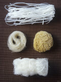 Four Different Types of Asian Noodles, Photographic Print
