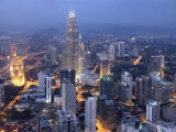 Petronas Twin Towers from Kl Tower, Kuala Lumpur, Malaysia Photographic Print by Demetrio Carrasco