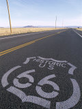 Historic Route 66 Sign on Highway, Seligman, Arizona, USA Photographic Print by Steve Vidler