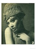 Crochet Knit Cloche Hat Estampe