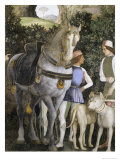 La Camera Degli Sposi: Grooms with Horse and Two Dogs Giclée-Druck von Andrea Mantegna