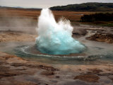 Geyser Erupting, Strokkur, Iceland Photographic Print by Yvette Cardozo