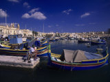Harbor of Fishing Village in Marsaxlokk, Malta Photographic Print by Dave Bartruff
