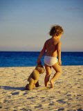 Toddler on the Beach, Miami, FL Photographic Print by Robin Hill