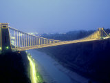 Bristol Suspension Bridge at Night, England, UK Photographic Print by Mike England
