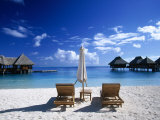 Transat, Bora Bora Nui Resort, Motu Toopua Photographie par Walter Bibikow