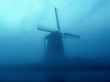Windmill in Evening Mist, Holland Photographic Print by Mick Roessler