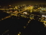Night View of Nile River and Al Gala Bridge, Cairo Photographic Print by Alessandro Gandolfi