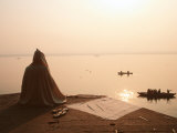 Pilgrim Praying, Varanasi, India Photographic Print by Jacob Halaska