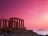 Greece, Sounion, Temple of Poseidon Photographic Print by David Ball