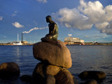 The Little Mermaid Gazes Out Over the Entrance to Copenhagen, Denmark Photographic Print by Keenpress 