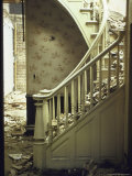Elegant Curving Stairway Amid Rubble in Building under Demolition, in New York City Photographic Print by Walker Evans