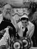 Carl Jay Bodek During Hebrew Ceremony with Rabbi David S. Novoseller Photographic Print by Lisa Larsen