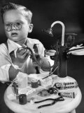 Little Boy with a Toy Dentist Set Photographic Print by Walter Sanders
