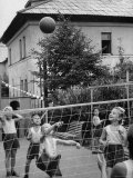 Boys and Girls Playing Volleyball Photographic Print by Lisa Larsen