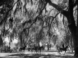 Quail Hunters Riding on Horseback Photographic Print by Ed Clark