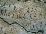 Ancient Pictographs on a Rock Wall, Photographic Print