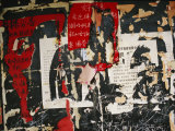 Wall in China with Torn Posters and Graffiti Photographic Print by Eightfish 