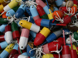 A Colorful Stack of Lobster Buoys Along Route One Photographic Print by Stephen St. John