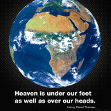 Heaven and Earth Thoreau Quote, Art Print