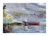 The Red Canoe Giclee Print by Winslow Homer