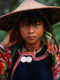 Portrait of Young Woman in Traditional Costume, Vietnam Photographic Print by Mason Florence