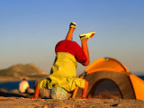 Boy Playing on Beach, Baja, Mexico Photographic Print by Philip & Karen Smith