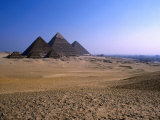 Great Pyramids in Desert, Giza, Egypt Photographic Print by Chris Mellor