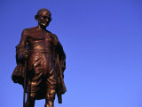 Photograph Bronze Statue of Mohandas Karamchand (Mahatma) Gandhi, Mumbai, Maharashtra, India Giclee Print