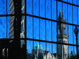 Reflection of Church on John Hancock Building, Boston, Massachusetts, USA Photographic Print by Izzet Keribar