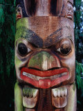 Detail of Totem Poles at University of Washington State Burke Museum, Seattle, Washington, USA Photographic Print by Lawrence Worcester