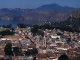 Rooftops of Town from Cruz De Mision, Valle De Bravo, Mexico Photographic Print by John Neubauer