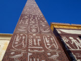 Hieroglyphics on Facade of Pyramid Restaurant in Wafi Centre, Dubai, United Arab Emirates Photographic Print by Tony Wheeler
