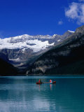 Canoeing Lake Louise in the Canadian Rockies, Lake Louise, Alberta, Canada Photographic Print by Jan Stromme