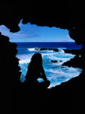 Views of the Pacific Ocean from a Cave, Easter Island, Valparaiso, Chile Photographic Print by Jan Stromme