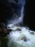 Water from Yosemite Falls Thunders into the Merced River Below, Yosemite Nat. Park, California, USA Photographic Print by Thomas Winz