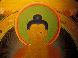 Buddha on a Thanka Painting, Tibet Photographic Print by Vassi Koutsaftis