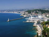 Aerial View of the Port, Nice, France Photographic Print by Charles Sleicher