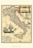 Italy Map  Prints