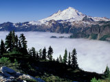 View of Mount Baker from Artist's Point, Snoqualmie National Forest, Washington, USA Photographic Print by William Sutton