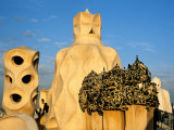 Antonio Gaudi's La Pedrera, Casa Mila, Barcelona, Spain Photographic Print by David Barnes