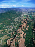 Aerial of Buildings Road and Natural Features of the Roxborough Park Area, Denver, USA Photographic Print by Jim Wark