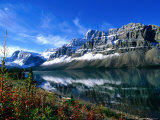 Bow Lake in Early Autumn, Banff National Park, Canada Photographic Print by Philip Smith