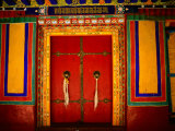 Decorated Doorways, Norbulingka (Dalai Lama's Summer Palace), Lhasa, China Photographic Print by Anthony Plummer